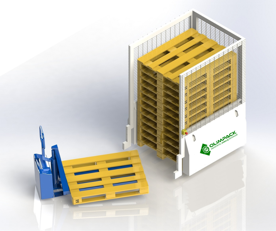 OLİMPACK BOŞ PALET İSTİFLEME MAKİNESİ